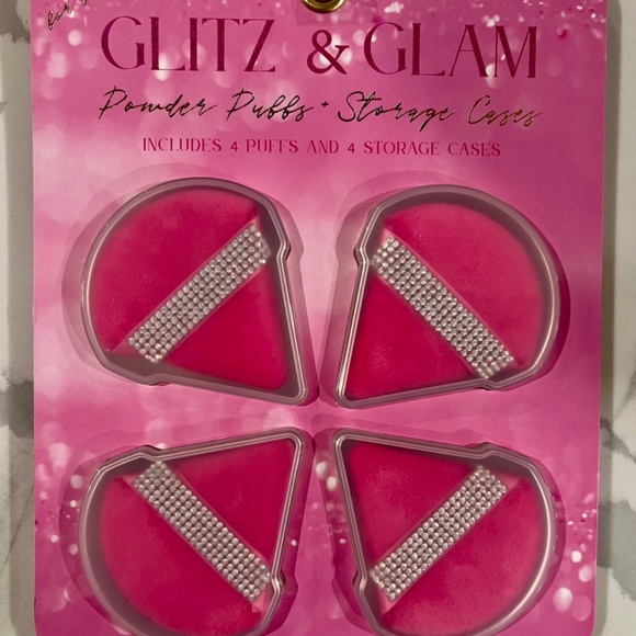 Glitz & Glam TikTok Viral 4 Powder Puff + Storage. Cases (2 packages) NEW - Picture 2 of 3